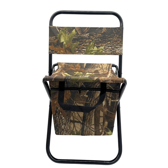 Camouflage Outdoor Folding Chair with Cooler Bag