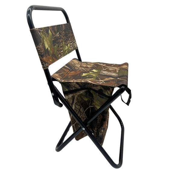 Camouflage Outdoor Folding Chair with Cooler Bag