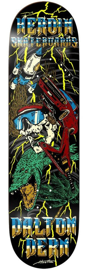 Heroin Dalton Dern Hurricane 8.5in x 32.25in Skateboard Deck