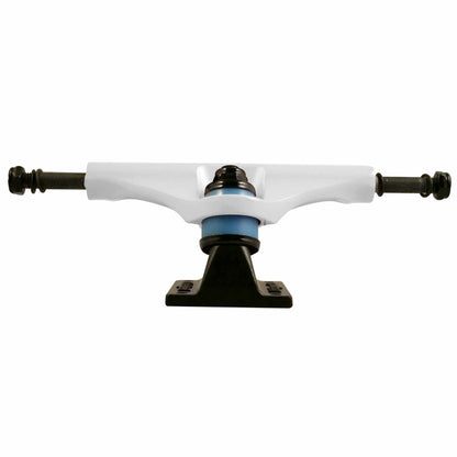 Litezpeed Color / Black Base Skateboard Trucks - 5.25" Hanger / 8.0" Axle White