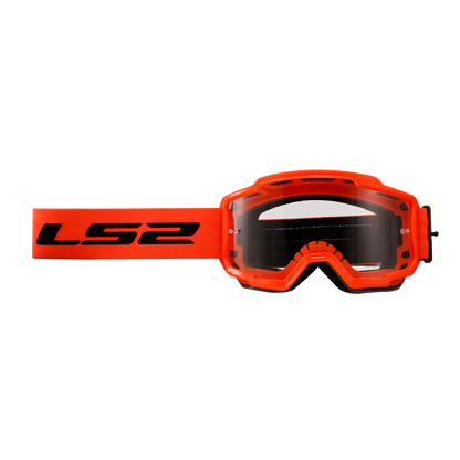 LS2 Charger MX Motocross Goggle HiViz Orange
