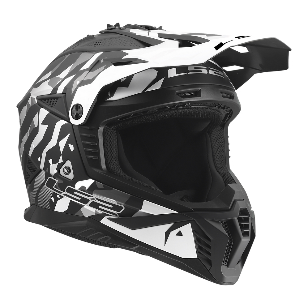 LS2 Gate II Electra Full Face MX Motorcyle Helmet Matte Black Gray