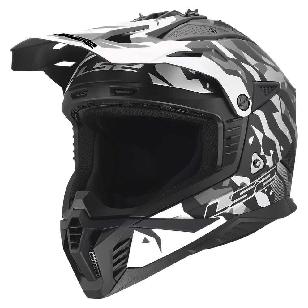 LS2 Gate II Electra Full Face MX Motorcyle Helmet Matte Black Gray