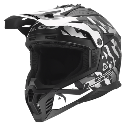 LS2 Gate II Electra Full Face MX Motorcyle Helmet Matte Black Gray