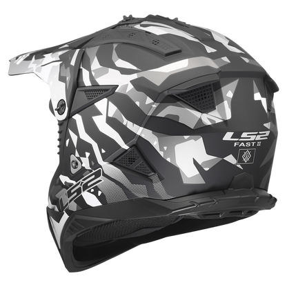 LS2 Gate II Electra Full Face MX Motorcyle Helmet Matte Black Gray