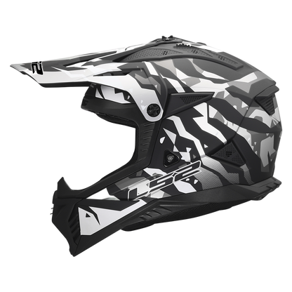 LS2 Gate II Electra Full Face MX Motorcyle Helmet Matte Black Gray
