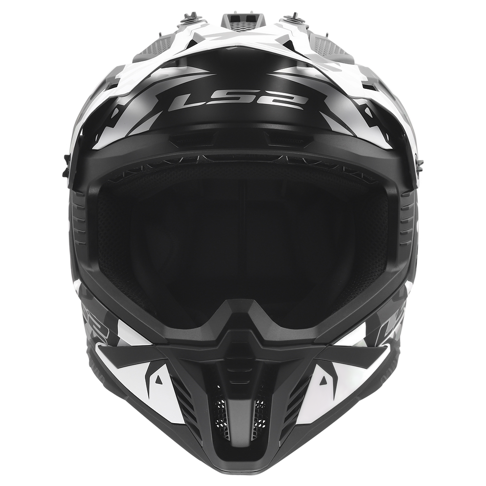 LS2 Gate II Electra Full Face MX Motorcyle Helmet Matte Black Gray