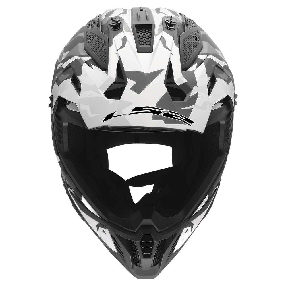 LS2 Gate II Electra Full Face MX Motorcyle Helmet Matte Black Gray