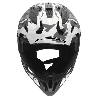 LS2 Gate II Electra Full Face MX Motorcyle Helmet Matte Black Gray