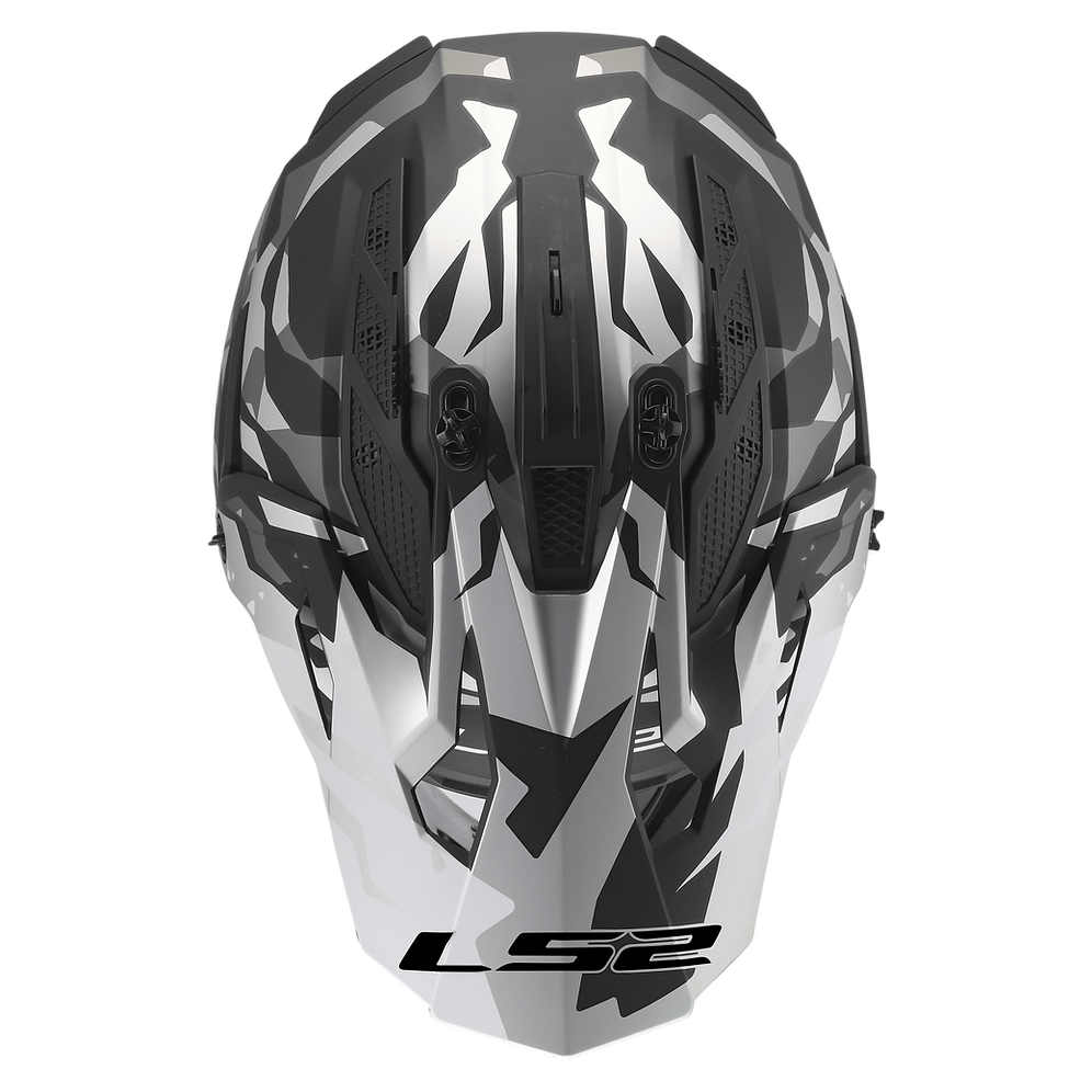 LS2 Gate II Electra Full Face MX Motorcyle Helmet Matte Black Gray