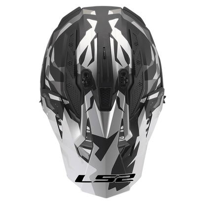 LS2 Gate II Electra Full Face MX Motorcyle Helmet Matte Black Gray