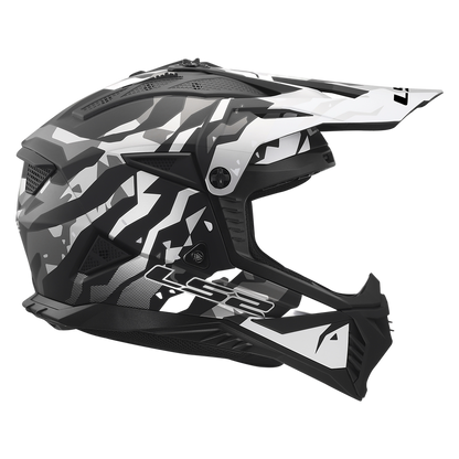 LS2 Gate II Electra Full Face MX Motorcyle Helmet Matte Black Gray
