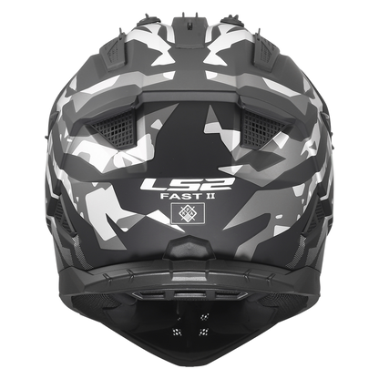 LS2 Gate II Electra Full Face MX Motorcyle Helmet Matte Black Gray
