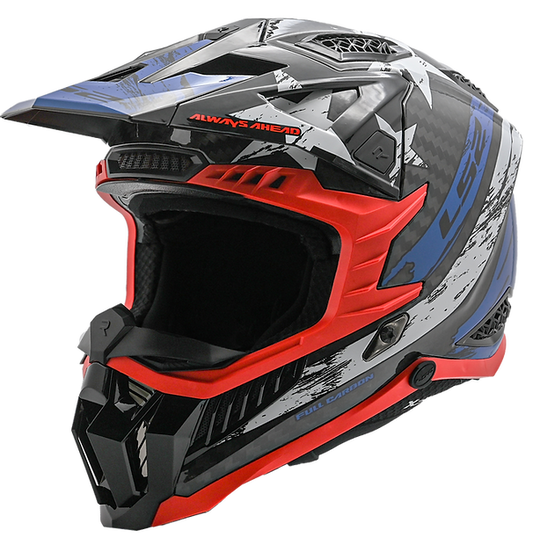 LS2 X-Force USA Carbon Full Face MX Motorcycle Helmet