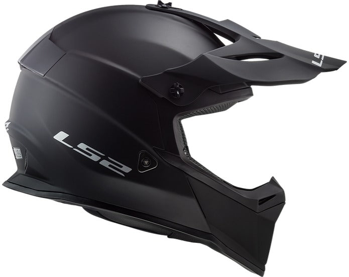 LS2 Youth Gate Solid Full Face MX Motorcycle Helmet, Matte Black, Small