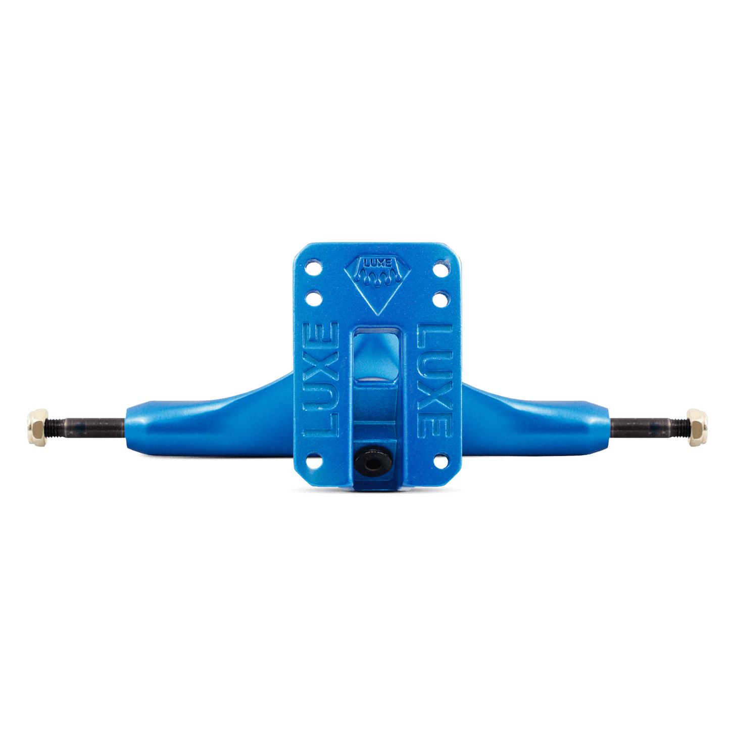 LUXE Lite 180mm hollow kingpin downhill longboard trucks satin blue