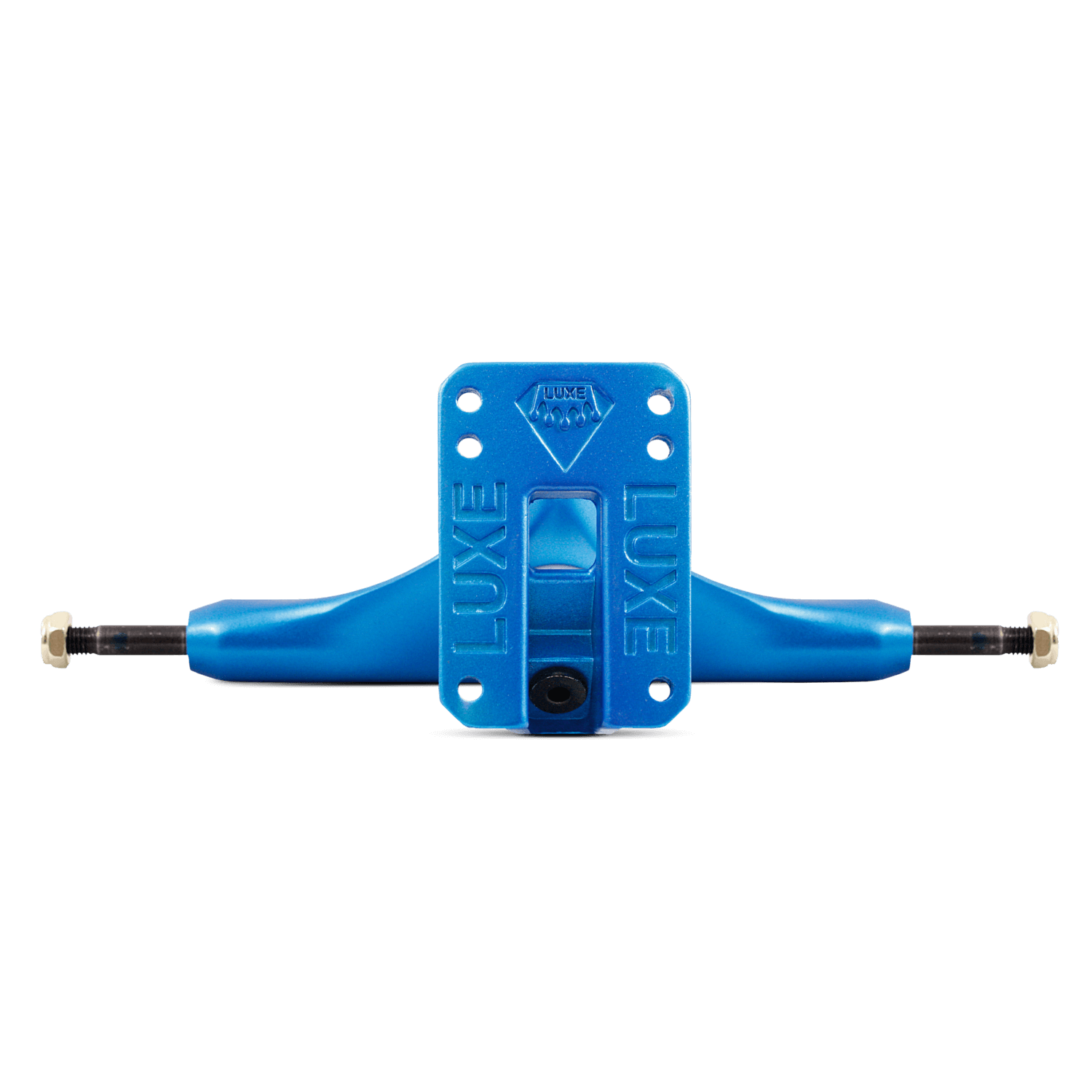 LUXE Lite 180mm hollow kingpin downhill longboard trucks satin blue