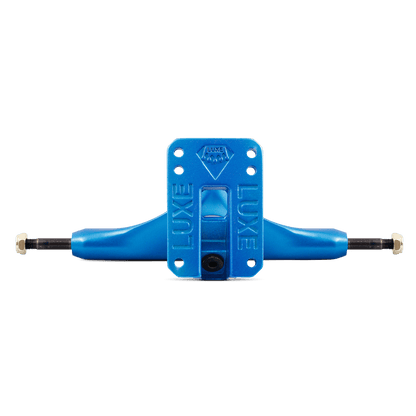 LUXE Lite 180mm hollow kingpin downhill longboard trucks satin blue