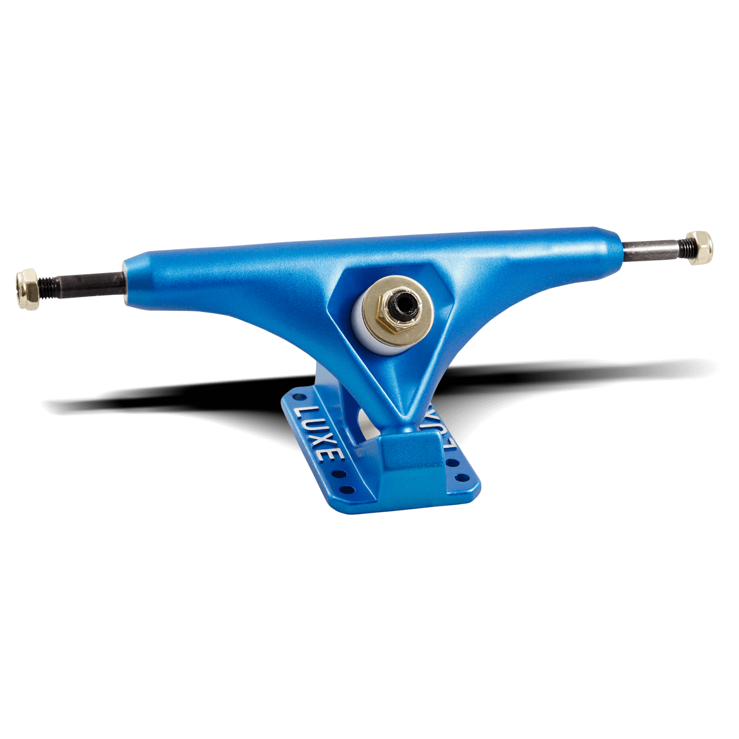 LUXE Lite 180mm hollow kingpin downhill longboard trucks satin blue