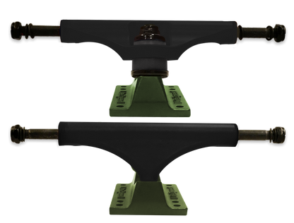 Litezpeed Black / Color Base Skateboard Trucks - 5.25" Hanger / 8.0" Axle Green