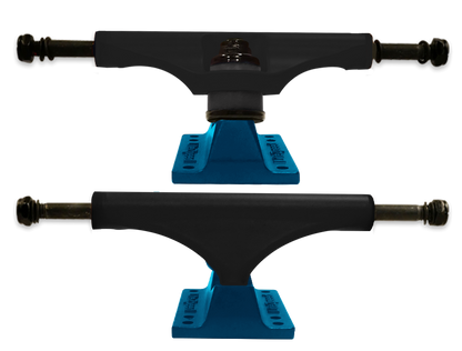 Litezpeed Black / Color Base Skateboard Trucks - 5.25" Hanger / 8.0" Axle Cyan