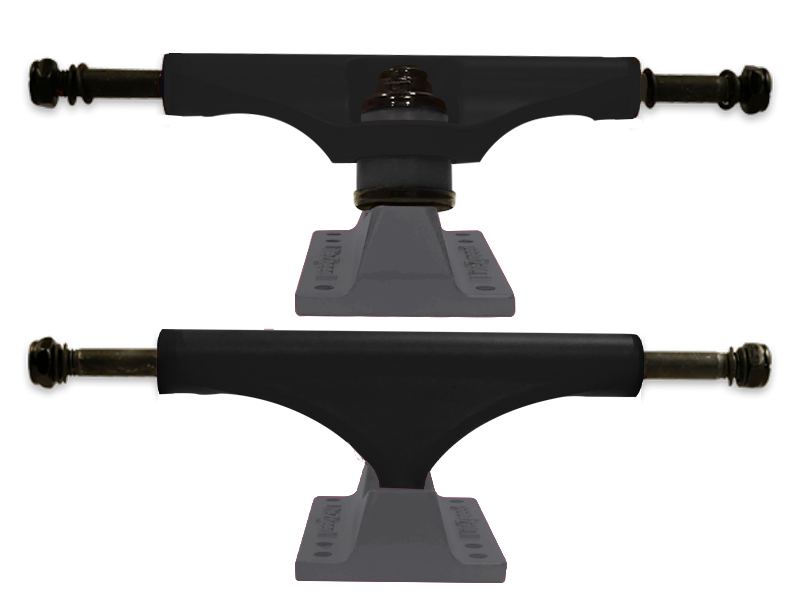Litezpeed Black / Color Base Skateboard Trucks - 5.25" Hanger / 8.0" Axle Gunmetal