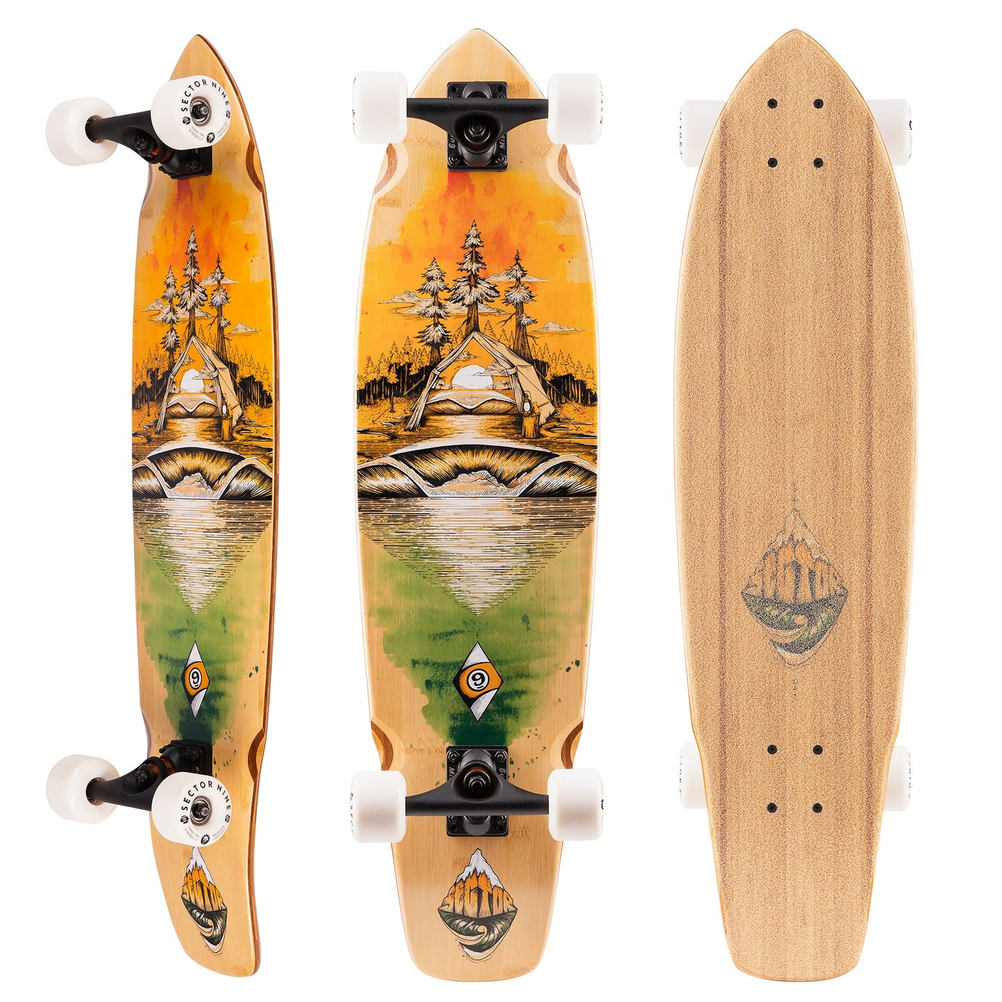 Sector 9 Odyssey Ft. Point Kicktail Longboard Complete