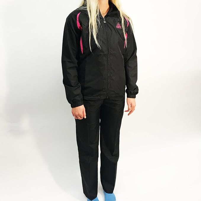 PEAK Women's Woven Tracksuit Pant and Jacket Set Black/Pink