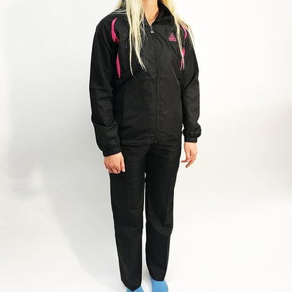 PEAK Women's Woven Tracksuit Pant and Jacket Set Black/Pink
