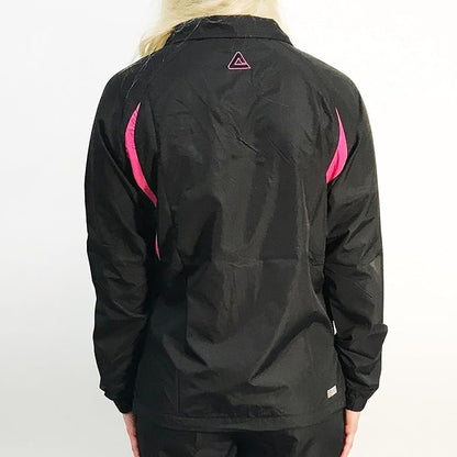 PEAK Women's Woven Tracksuit Pant and Jacket Set Black/Pink