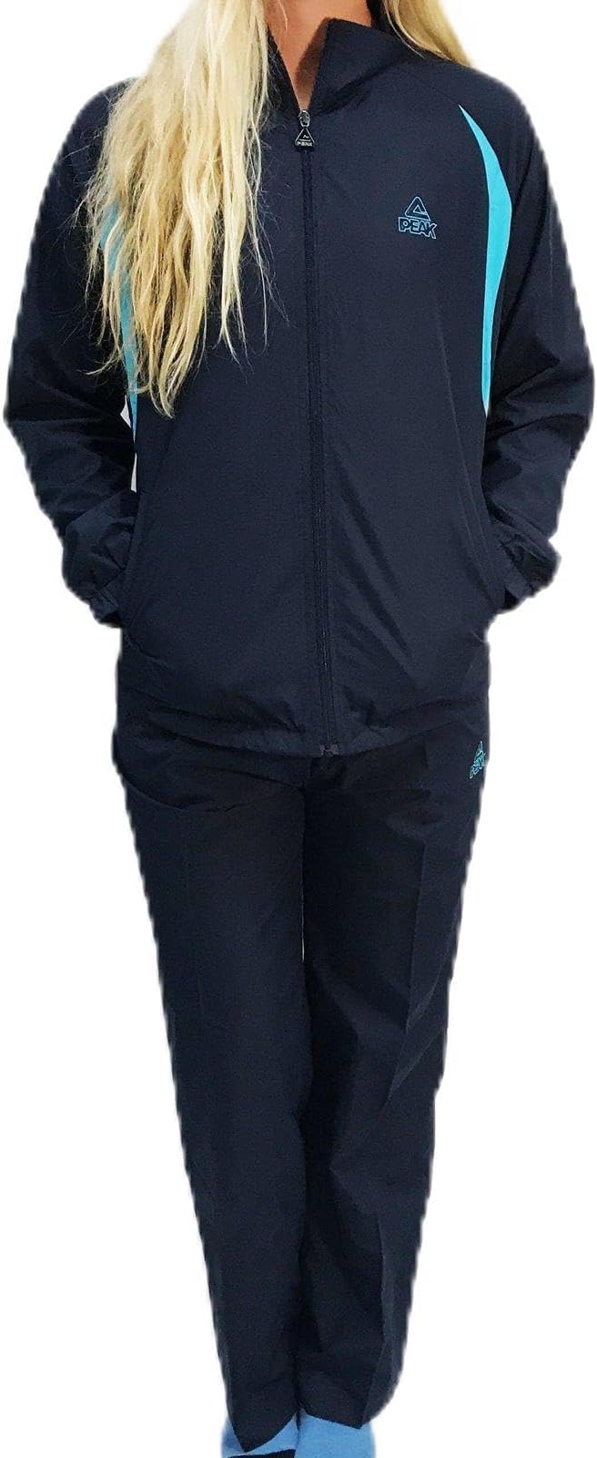PEAK Women's Woven Tracksuit Pant and Jacket Set Navy