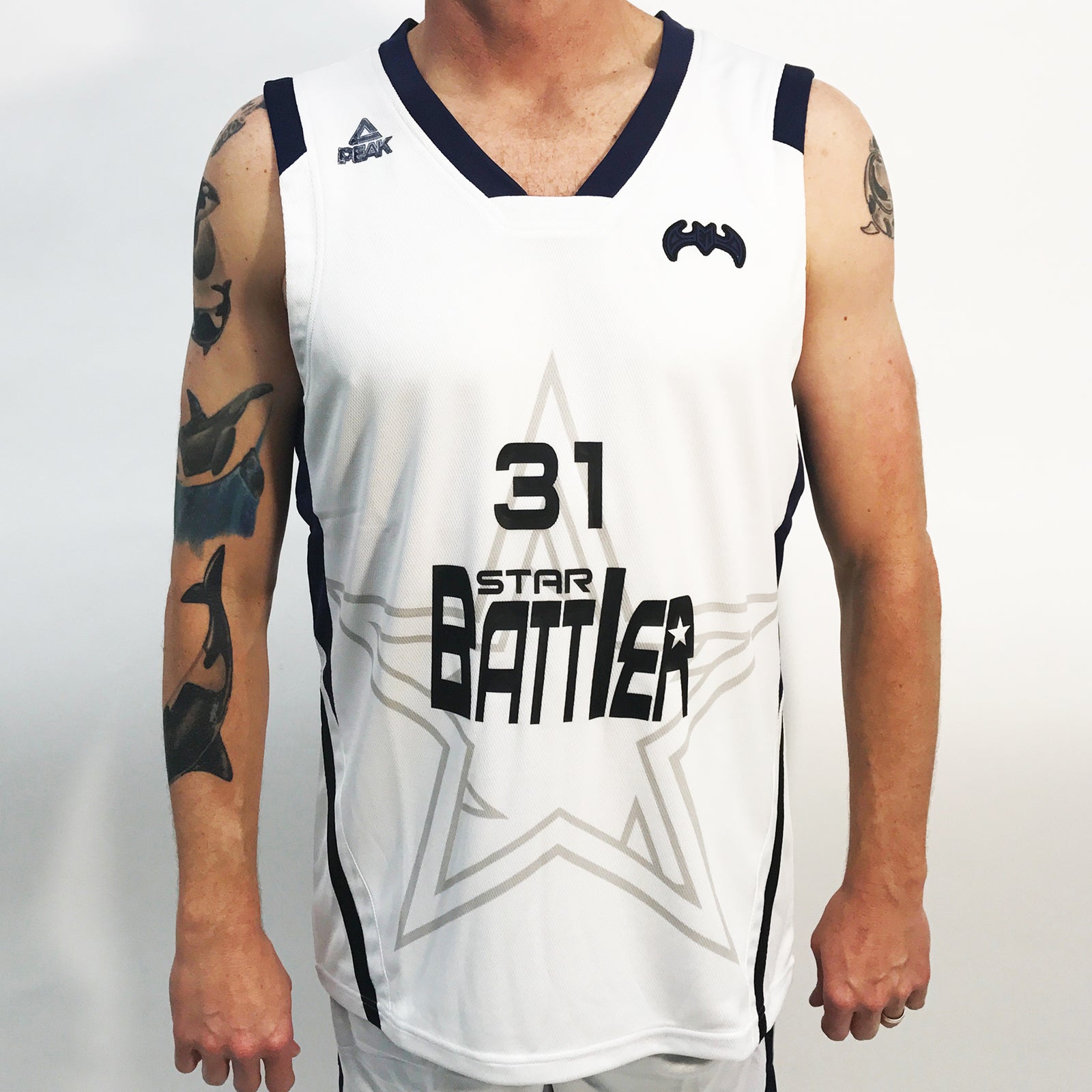 Peak Men's 31 Star Shane Battier Match Basketball Jersey White