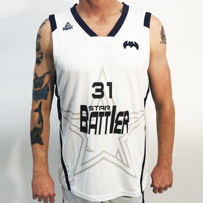 Peak Men's 31 Star Shane Battier Match Basketball Jersey White