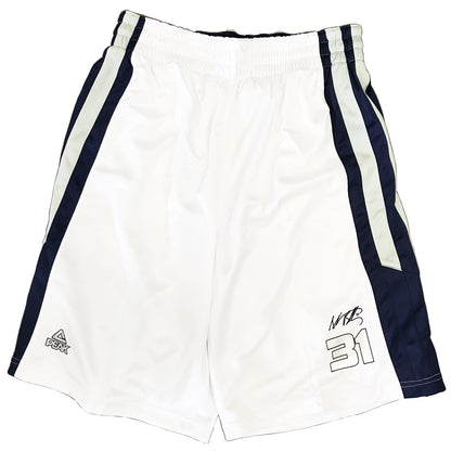 Peak Men's Battier Signature Match Basketball Shorts White Navy