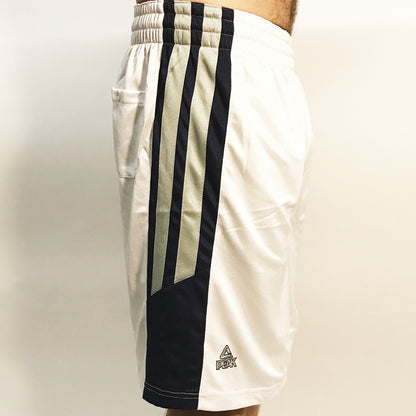 Peak Men's Battier Signature Match Basketball Shorts White Navy