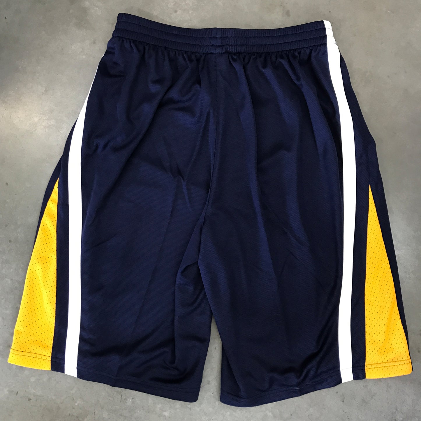 Peak Men's Battier Bat Match Basketball Shorts Navy Yellow