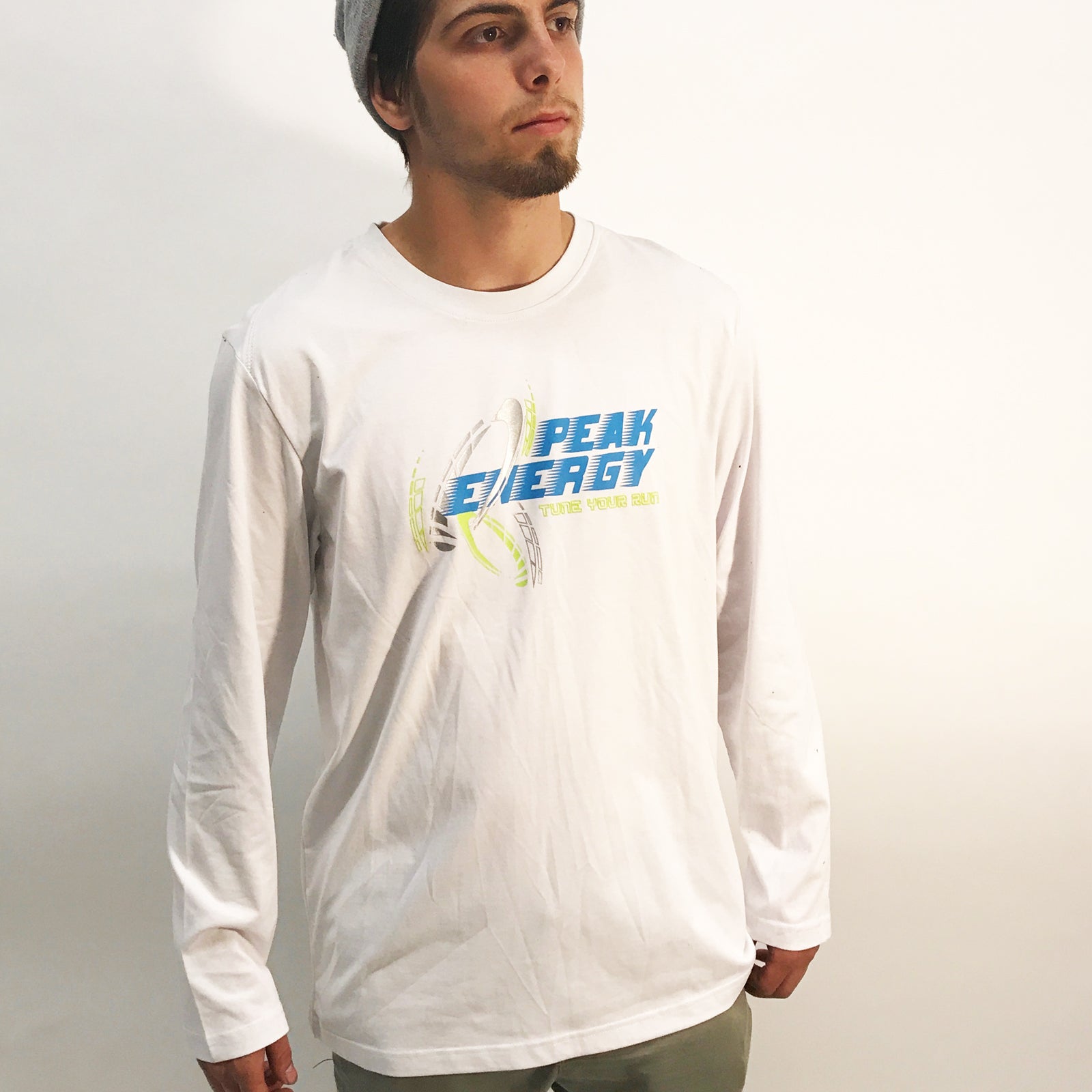 Peak Men's Peak Energy Tune Your Run Long Sleeve Tee White