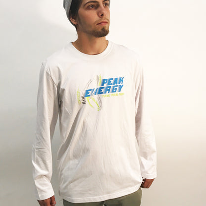 Peak Men's Peak Energy Tune Your Run Long Sleeve Tee White