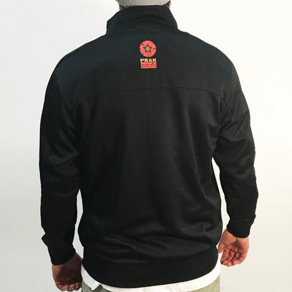 Peak Men's Full Zip Knitted Warmup Jacket Black