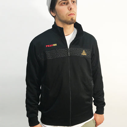 Peak Men's Full Zip Knitted Warmup Jacket Black
