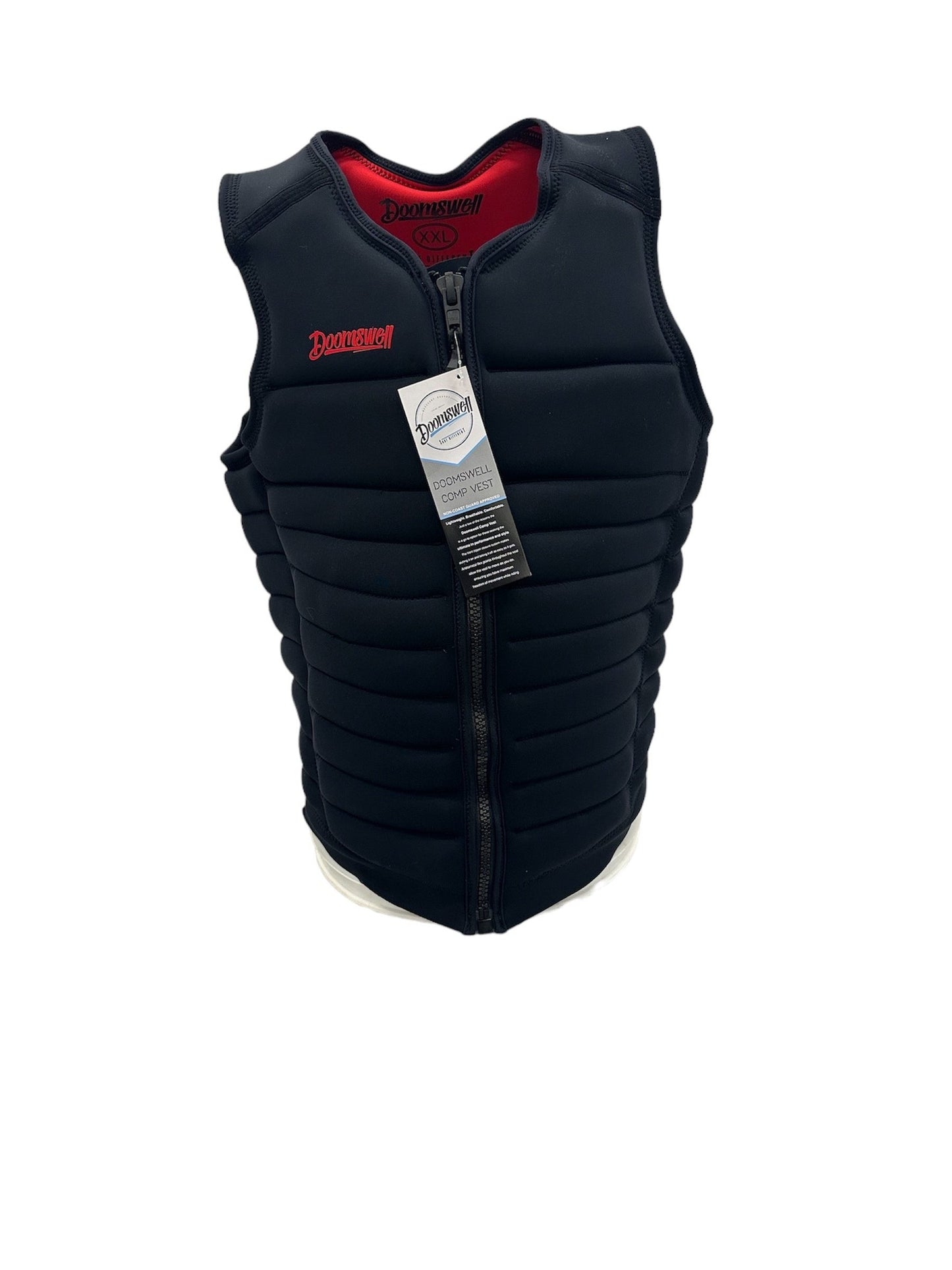 Doomswell Wake Surf Competition Vest, Black/Red