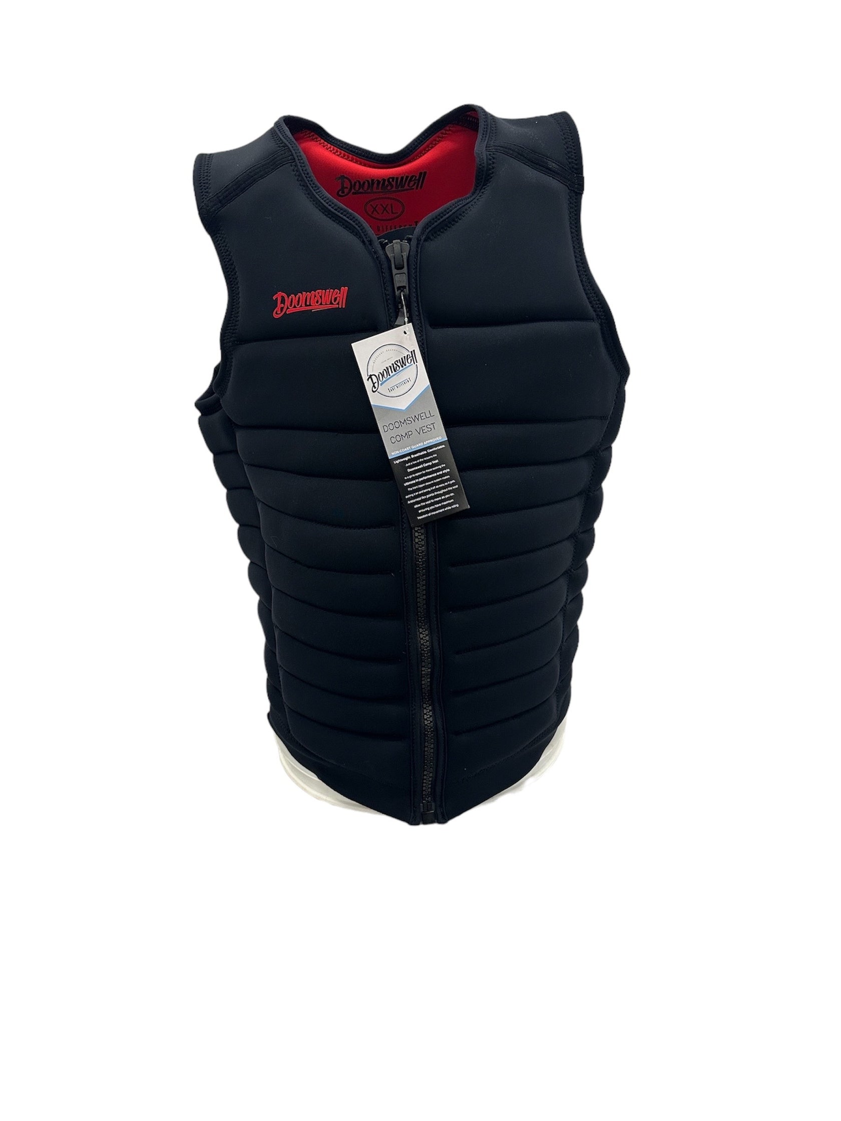 Doomswell Wake Surf Competition Vest, Black/Red
