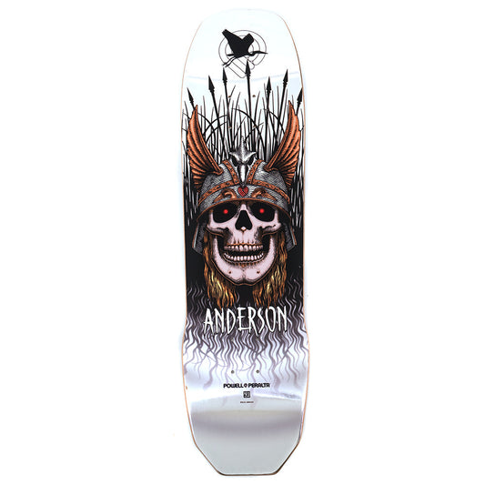 Powell Peralta Andy Anderson Heron 3 Silver Foil Shaped 8.45in x 31.8in Skateboard Deck