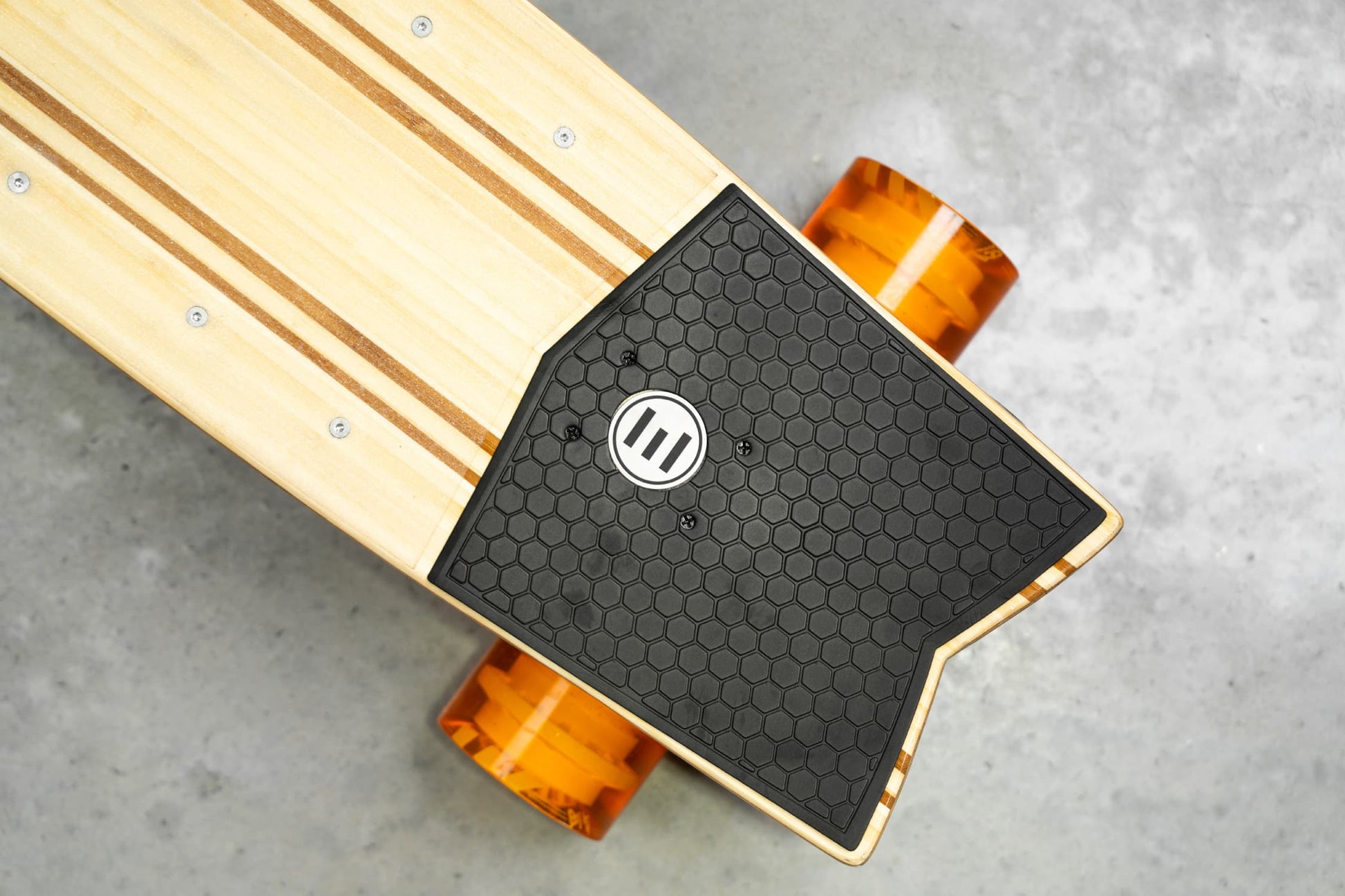 Evolve Skateboards Stoke X Bamboo Cruiser Electric Skateboard Orange Wheels