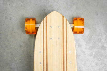 Evolve Skateboards Stoke X Bamboo Cruiser Electric Skateboard Orange Wheels