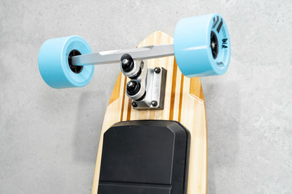 Evolve Skateboards Stoke X Bamboo Cruiser Electric Skateboard Blue Wheels