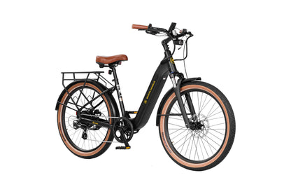 AIMA Santa Monica 27.5" 750 Watt Motor Cruiser Electric Bike Matte Black