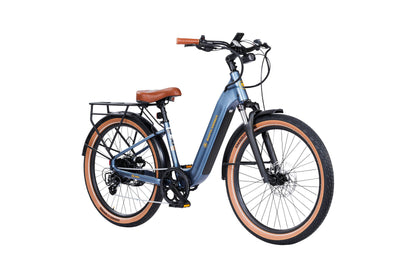 AIMA Santa Monica 27.5" 750 Watt Motor Cruiser Electric Bike Sea Breeze Blue