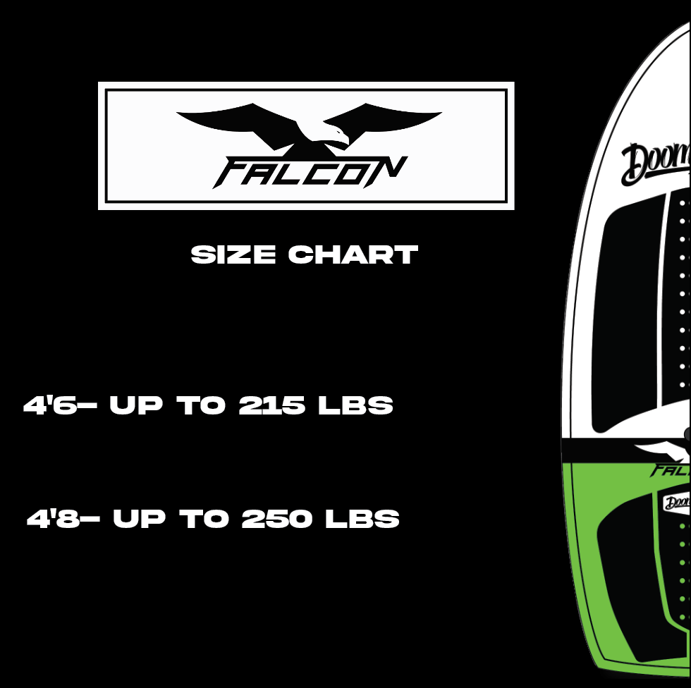 Doomswell Falcon Size Chart - built for heavier riders
