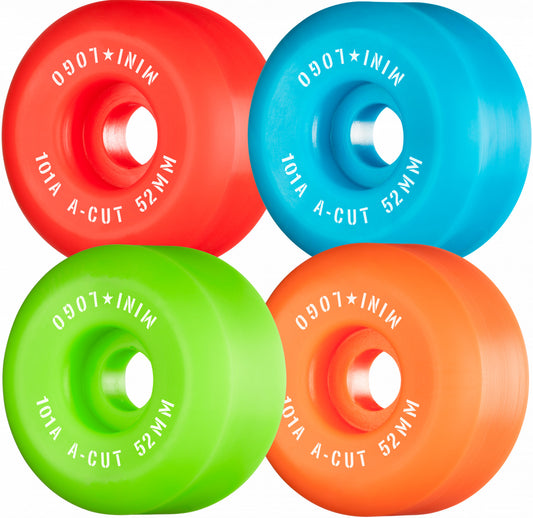 Mini Logo 52mm A-Cut Blue Green Orange Red Skateboard Wheels 101a